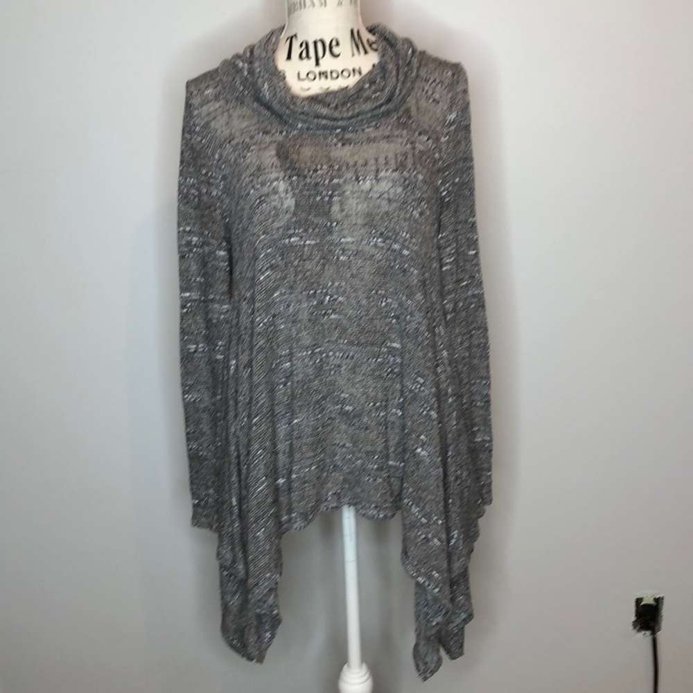 Miami Shark Bite Cowl Neck Lightweight Sweater